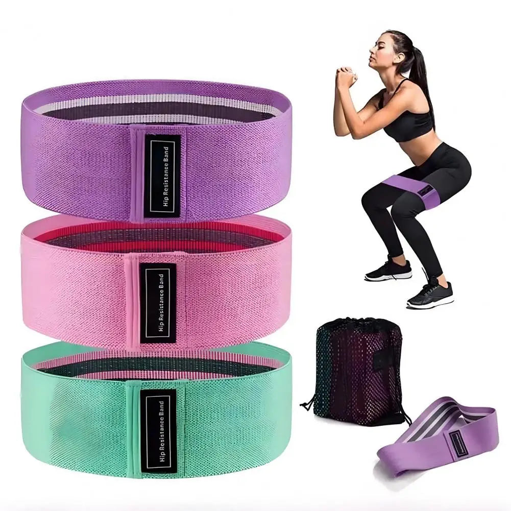 3Pcs Elastic Resistance Booty Workout Bands Anti-Slip Squat Expander Bands Portable Glute Thigh Elastic Bands Yoga Gym Equipment